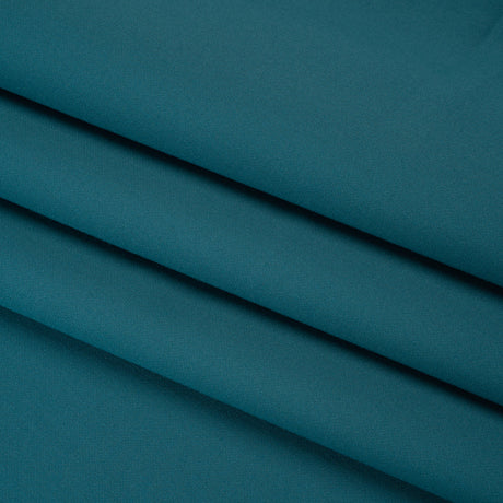 Stretch Recycled Polyester and Viscose Double Cloth - Dusty Teal - Deadstock