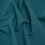 Stretch Recycled Polyester and Viscose Double Cloth - Dusty Teal - Deadstock