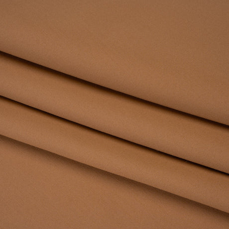 Stretch Recycled Polyester and Viscose Double Cloth - Tan - Deadstock