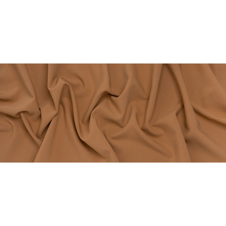 Stretch Recycled Polyester and Viscose Double Cloth - Tan - Deadstock