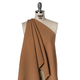 Stretch Recycled Polyester and Viscose Double Cloth - Tan - Deadstock