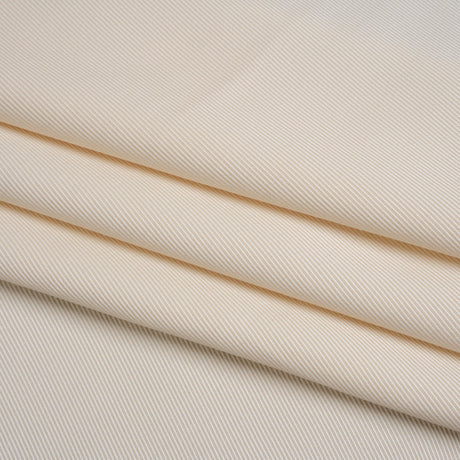 Luminous Recycled Polyester and Viscose Twill - Ivory - Deadstock