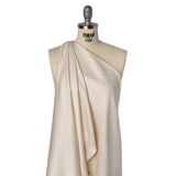 Luminous Recycled Polyester and Viscose Twill - Ivory - Deadstock