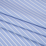 Cotton Twill Shirting - Light Blue and White Stripes - Deadstock