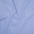 Cotton Poplin Shirting - Country Blue and White Chalk Stripes - Deadstock