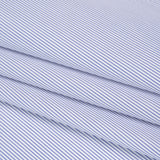 Cotton Poplin Shirting - Dark Blue and White Pinstripes - Deadstock