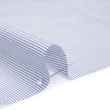 Cotton Poplin Shirting - Dark Blue and White Pinstripes - Deadstock
