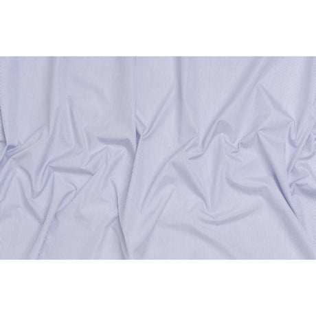 Cotton Poplin Shirting - Dark Blue and White Pinstripes - Deadstock