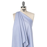Cotton Twill Shirting - Bright Blue and White Pinstripes - Deadstock