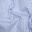 Cotton Twill Shirting - Bright Blue and White Pinstripes - Deadstock