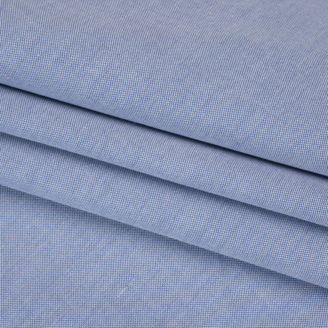 Cotton Oxford Shirting - Denim Blue - Deadstock