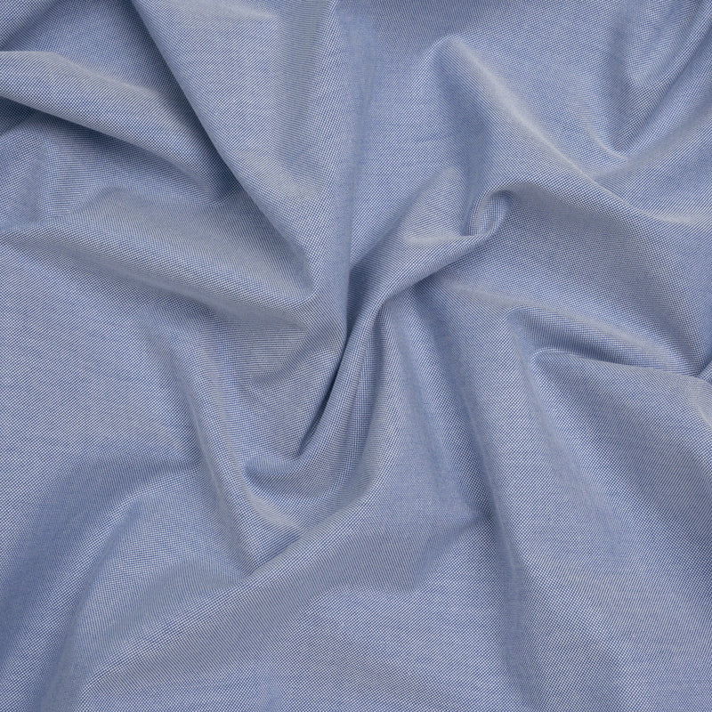 Cotton Oxford Shirting - Denim Blue - Deadstock