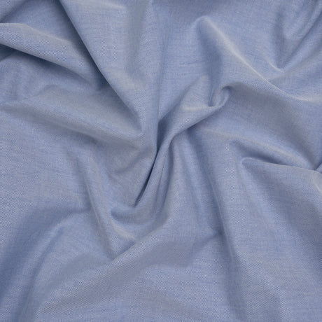 Cotton Oxford Shirting - Denim Blue - Deadstock