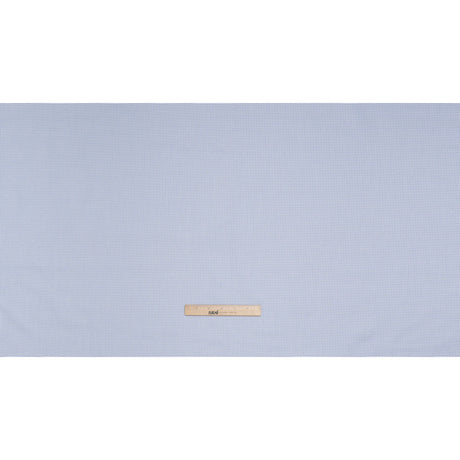 Cotton Twill Shirting - Blue and White Graph Paper Checks - Deadstock