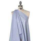 Cotton Twill Shirting - Blue and White Graph Paper Checks - Deadstock