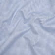 Cotton Twill Shirting - Blue and White Graph Paper Checks - Deadstock
