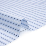 Cotton Poplin Shirting - Sky Blue, Black and White Stripes - Deadstock
