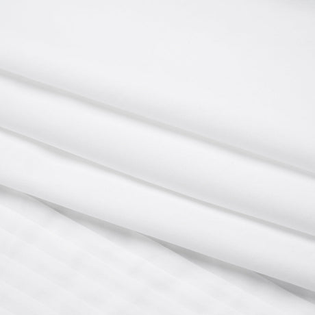 Pintucked Cotton Tuxedo Shirting - White Pintuck Stripe Border - Deadstock