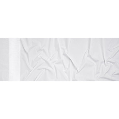 Pintucked Cotton Tuxedo Shirting - White Pintuck Stripe Border - Deadstock
