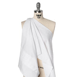 Pintucked Cotton Tuxedo Shirting - White Pintuck Stripe Border - Deadstock