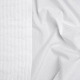 Pintucked Cotton Tuxedo Shirting - White Pintuck Stripe Border - Deadstock