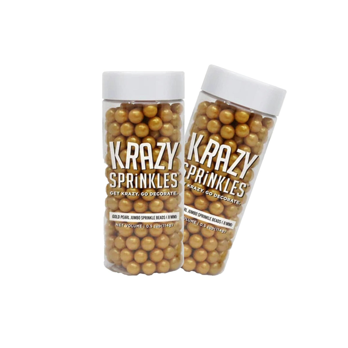 Krazy Sprinkles Gold Pearl 8mm Sprinkle Beads by Bakell