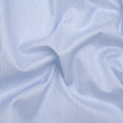 Cotton Twill Shirting - Sky Blue, Blue and White Bordered Candy Stripes - Deadstock