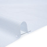 Cotton Shirting - White and Pale Blue Pinstripes - Designer Deadstock