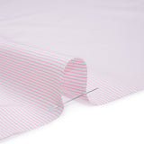 Cotton Shirting - Blush Pink and White Stripes - Deadstock
