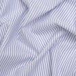Cotton Basketweave Shirting - Blue and White Candy Stripes - Deadstock