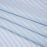 Cotton Twill Shirting - Baby Blue and White Stripe Bundles - Deadstock