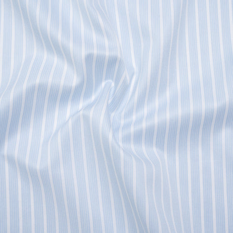 Cotton Twill Shirting - Baby Blue and White Stripe Bundles - Deadstock