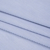 Cotton Shirting - Cobalt Blue and White Stripes - Deadstock