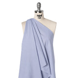 Cotton Shirting - Cobalt Blue and White Stripes - Deadstock