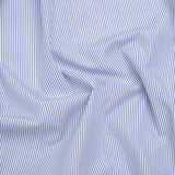 Cotton Shirting - Cobalt Blue and White Stripes - Deadstock