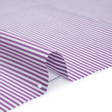 Cotton Shirting - Grape and White Candy Stripes - Deadstock