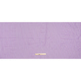 Cotton Shirting - Grape and White Candy Stripes - Deadstock