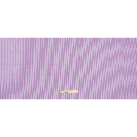 Cotton Shirting - Grape and White Candy Stripes - Deadstock