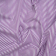 Cotton Shirting - Grape and White Candy Stripes - Deadstock