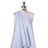 Tiny Herringbone Cotton Twill Shirting - Light Blue and White Stripes - Deadstock