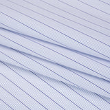 Cotton Shirting - Sky Blue, Navy and White Stripes - Deadstock