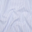 Cotton Shirting - Sky Blue, Navy and White Stripes - Deadstock