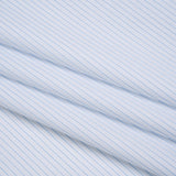 Cotton Twill Shirting - Light Blue and White Stripes - Deadstock
