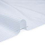 Cotton Twill Shirting - Light Blue and White Stripes - Deadstock