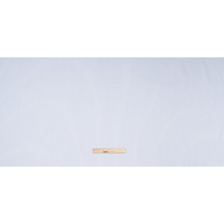Cotton Twill Shirting - Light Blue and White Stripes - Deadstock