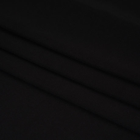 Rayon Interlock Knit - Black - Deadstock