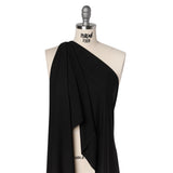 Rayon Interlock Knit - Black - Deadstock