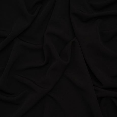 Rayon Interlock Knit - Black - Deadstock