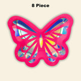 8 Count Iridescent Butterfly Paper Dinner Plates for Birthday Tea Party Decorations 9"