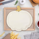 8 Ct Lil Pumpkin White Gold Paper Plates Fall Harvest Birthday Party Supplies 10"